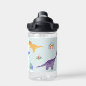 Boys Cute Blue T-Rex Dinosaur School Waterfles (Achterkant)