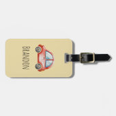 Boys Cute Car Kids Bagagelabel (Voorkant horizontaal)