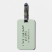 Boys Cute Digger Excavator Doodle en Name Bagagelabel (Achterkant verticaal)