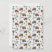 Boys Cute Fire Engine Toddler Birthday Kaart (Achterkant)