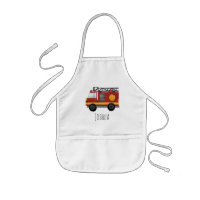 Boys Cute Fire Engine Truck and Name