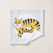 Boys Cute Jungle Tiger avec un nom Kids (Gant de toilette)