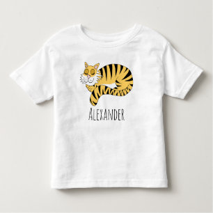 Boys Cute Oerwoud Tiger met naam Kinder Shirts
