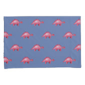 Boys Cute Red Waterverf Dinosaur en Name Kinder Kussensloop (Voorkant-Rechts)