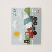 Boys Cute Road Construction Cartoon Kinder Legpuzzel (Verticaal)