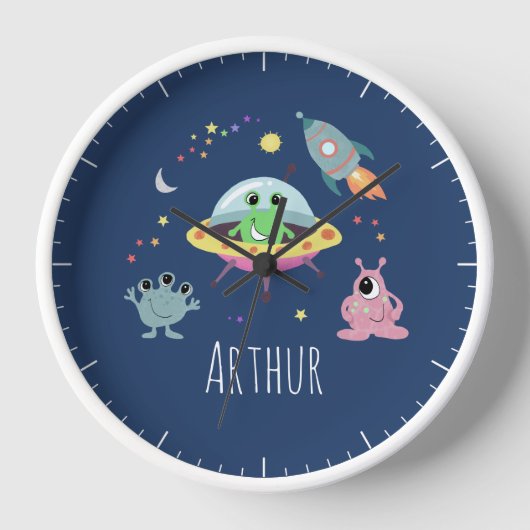 Boys Cute Space Alien Cartoon Kinder Room & Nurser (Voorkant)