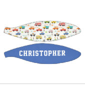 Boys Cute Transport Car Pattern Persoonlijke naam Basketbal (Panelen)