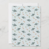 Boys Cute under Zee Ocean Shark 6th Birthday Kaart (Achterkant)