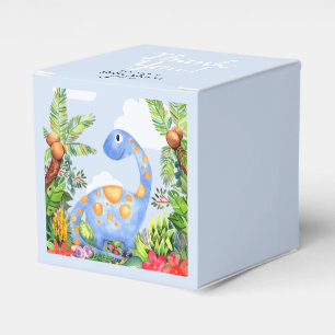 Boys Cute Waterverf Dinosaur Oerwoud Baby shower Bedankdoosjes