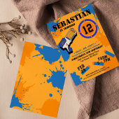 Boys Dart Gun Party Anniversaire Invitation