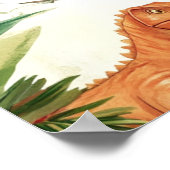 Boys Dinosaur Anniversaire Poster de bienvenue (Coin)