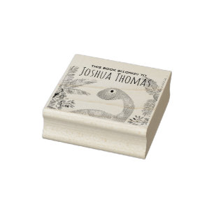Boys Dit boek behoort tot de blauwe dinosaurus en Rubberstempel