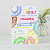 Boys Donuts Anniversaire Fête Invitation (Debout devant)