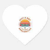 Boys Dragonfly Hart Sticker (Voorkant)