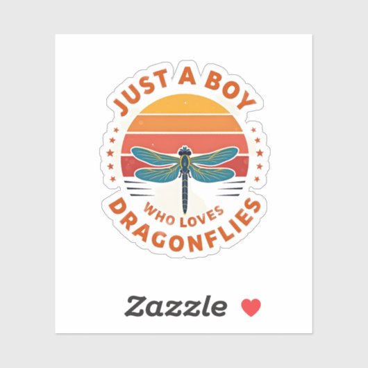 Boys Dragonfly Sticker (Vel)