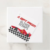 Boys F1 Racer Gift Label (In situ)
