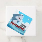 Boy's Fintastic Party Favor Labels (In situ)