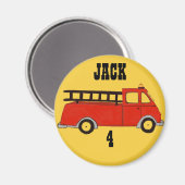 Boys Fire Fire Station Red Truck Cl Magneet (Voorkant / Achterkant)