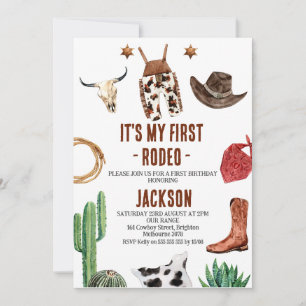 Boys Foto van mijn eerste Rodeo Cowboy, 1e verjaar Kaart