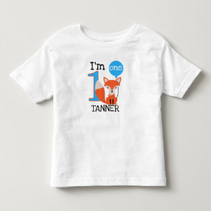 Boy's fox 1st Birthday T-shirt