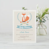 Boys Fox Et Flèches Baby shower Invitation (Debout devant)