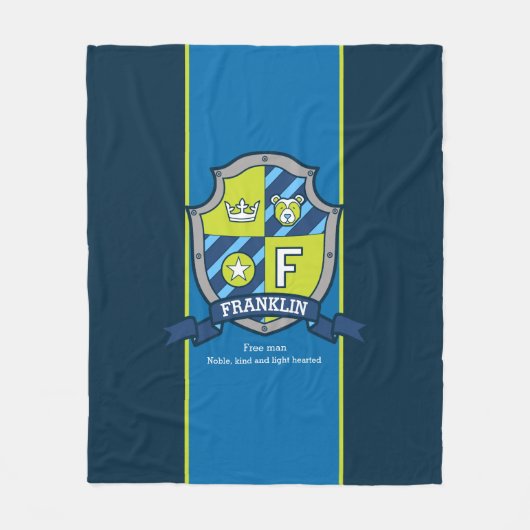 Boys Franklin lettre F nom signifiant couverture b (Devant)