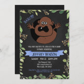 Boys Fun Baby shower Invitation Aankondiging (Voorkant / Achterkant)
