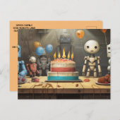 Boy's Fun Verjaardagsfeestuitnodigingen #8 Uitnodiging Briefkaart (Voorkant / Achterkant)