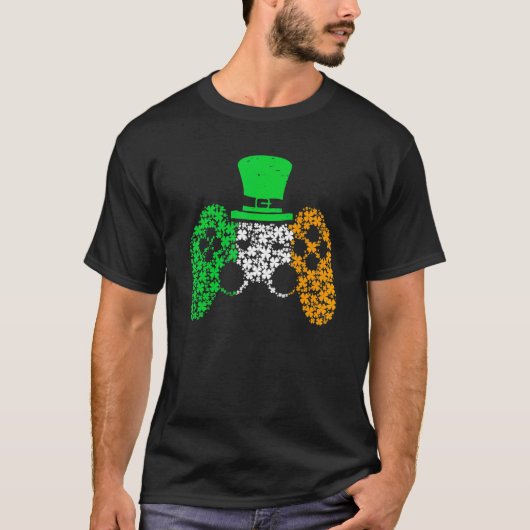 Boys Gamer  Game Lucky Shamrock St Patricks Day Ir T-shirt (Voorkant)