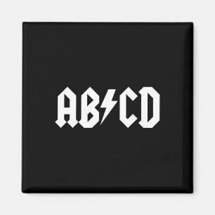 Boys Girls Teachers ABCD Rock Graphic terug naar S Magneet