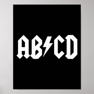 Boys Girls Teachers ABCD Rock Graphic terug naar S Poster