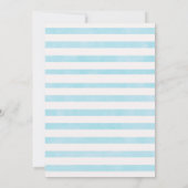 Boys Gray Blue Bunny Baby shower invitation (Dos)