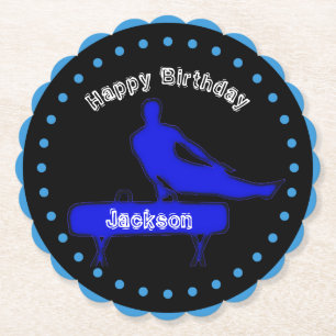 Boys Gymnastics Birthday Party Kartonnen Onderzetters