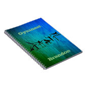 Boys Gymnastics Personalized Earthy School Notitieboek (Rechterzijde)