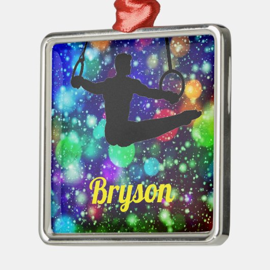 Boys Gymnastics Rings Metalen Ornament (Links)