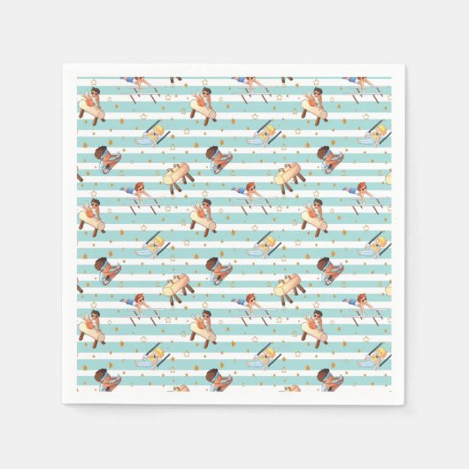 Boys Gymnastics Rings Parallel Bars Pommel Horse Servet (Voorkant)