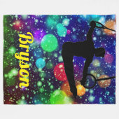 Boys Gymnastics Rings Personalized Fleece Deken (Voorkant (Horizontaal))