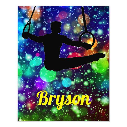 Boys Gymnastique Anneaux Photo Élargissement (Devant)