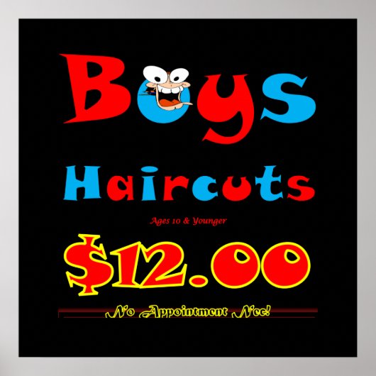 Boys Haircut Poster Matte (Voorkant)