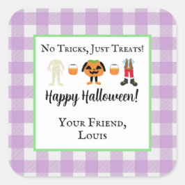 Boys Halloween Gift Label Stickers