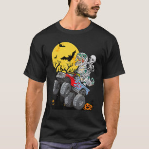 Boys Halloween Monster Truck Pumpkin Mummy Dinos T-shirt