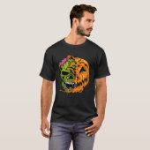 Boys Halloween Pumpkin Skull Zombie T-shirt (Voorkant volledig)