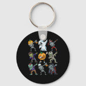 Boys Halloween Skeleton Jack O Lantern Zombie Dab Sleutelhanger (Voorkant)