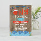 Boy's His O-fish-al 1er anniversaire Invitation (Debout devant)
