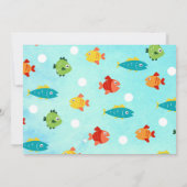 Boy's His O-fish-al 1er anniversaire Invitations (Dos)