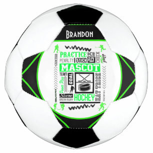 Boys Hockey Terminologie Personnalisée Neon Green