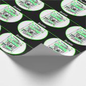 Boys Hockey Terminology Personalized Neon Green Cadeaupapier (Hoek)