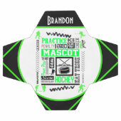 Boys Hockey Terminology Personalized Neon Green Voetbal (Enkel)