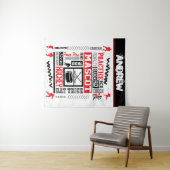 Boys Hockey Terminology Personalized Wandkleed (In Situ (horizontaal))