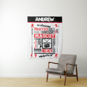 Boys Hockey Terminology Personalized Wandkleed (In situ)
